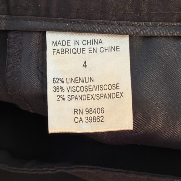 Theory Piko Linen Blend Dressy Utility Cargo Pant Size 4 - Picture 8 of 11